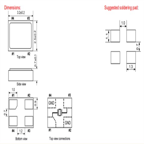 四脚晶体谐振器，12.88667 KX-7晶振，GEYE谐振器