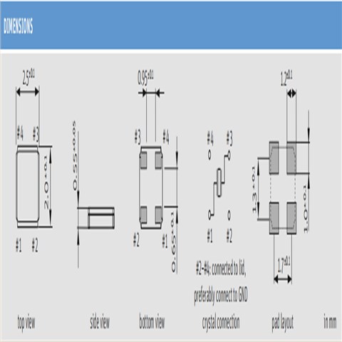 Q 20.0-JXS22-10-10/10-FU-WA-LF谐振器,Jauch石英晶体
