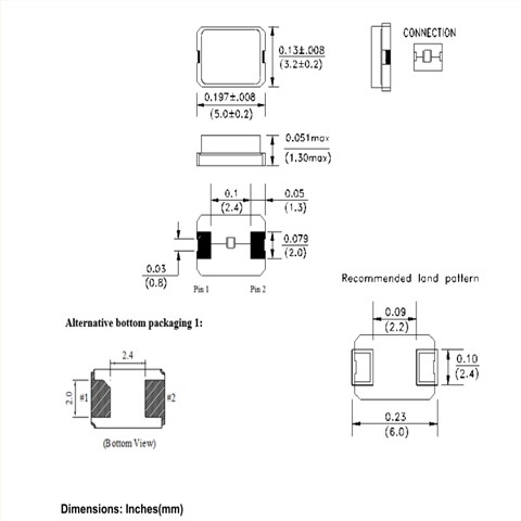 5032贴片无源晶振,ELM3-8.057MHz-18-R100-B4Y-T谐振器