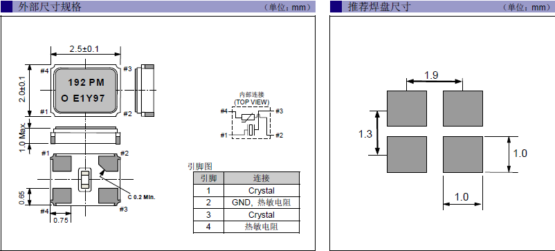 FA - 20HS晶振,2520mm贴片晶振,小型无源谐振器