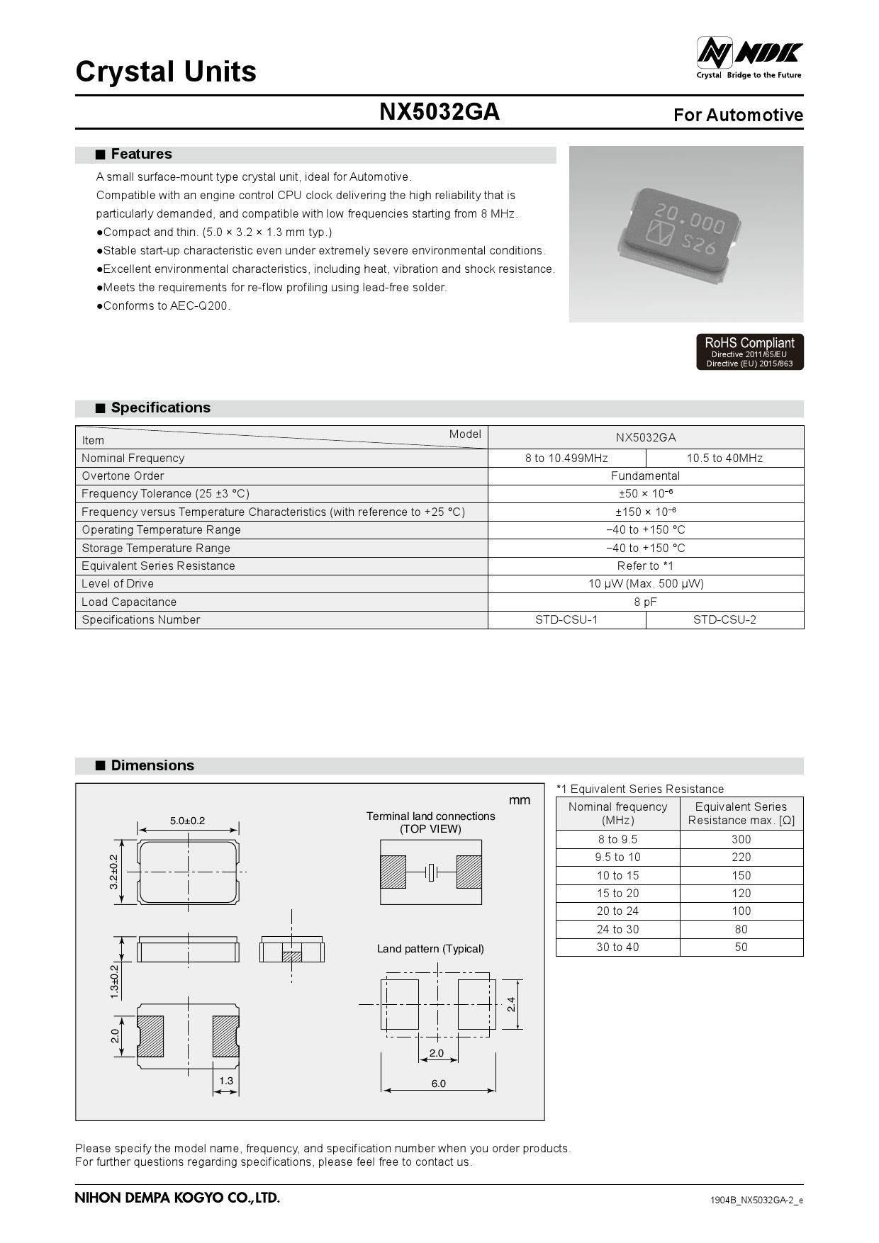 NX5032GA-8MHz-STD-CSU-1