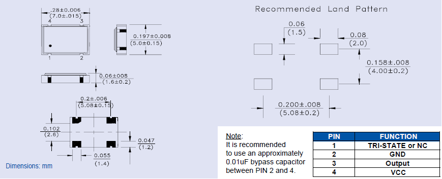 ASVK 7050 SMD XO OSC