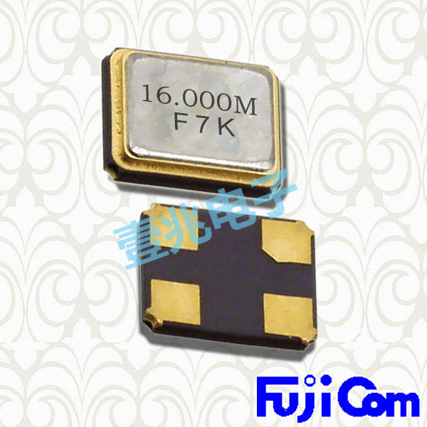 FCX1M02700012E3J,1612贴片石英晶体,Fujicom晶体谐振器